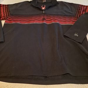 Spyder 1/4 zip red and black pullover size XXL